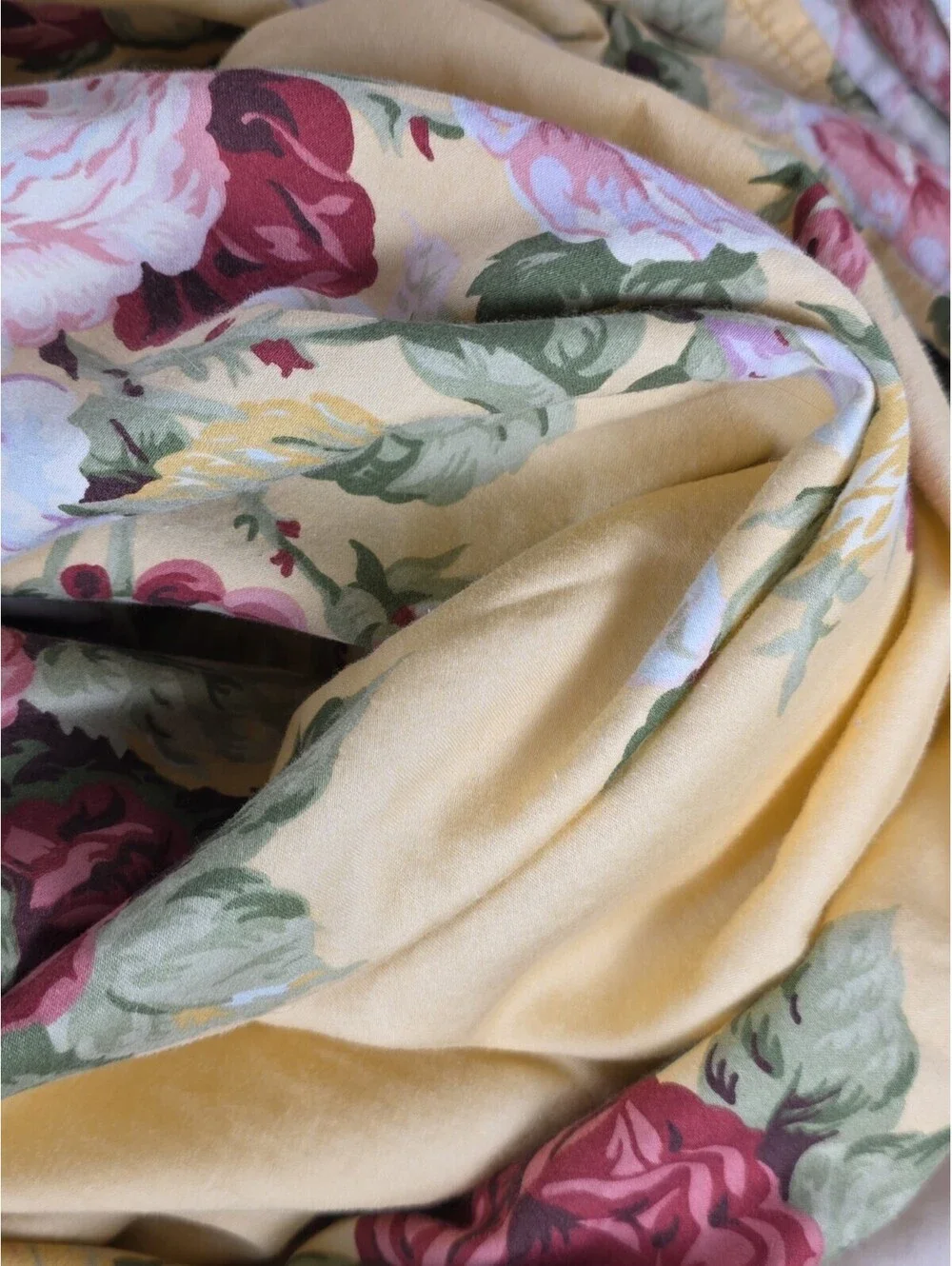 Ralph Lauren Kathleen Queen Flat Sheets Yellow Floral Blue Tag Set Of 2